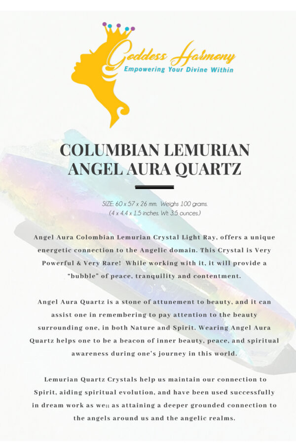 columbian lemurian angel aura quarts point